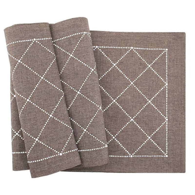 Sparkles Home Rhinestone X Table Runner - 108 - Brown