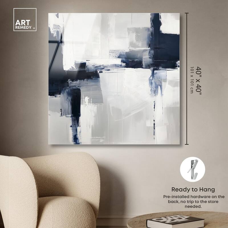 Porcelain Blue on White II Acrylic by Art Remedy, Ready to Hang