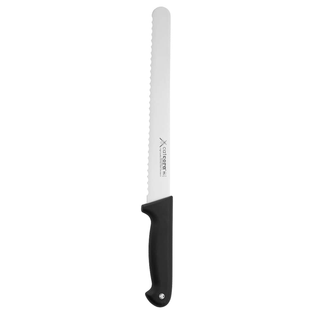 CatCora Serrated Bread Knife, Professional 10-Inch German Steel Blade, Ergonomic Soft-Grip Handle, NSF-Certified Kitchen Knife