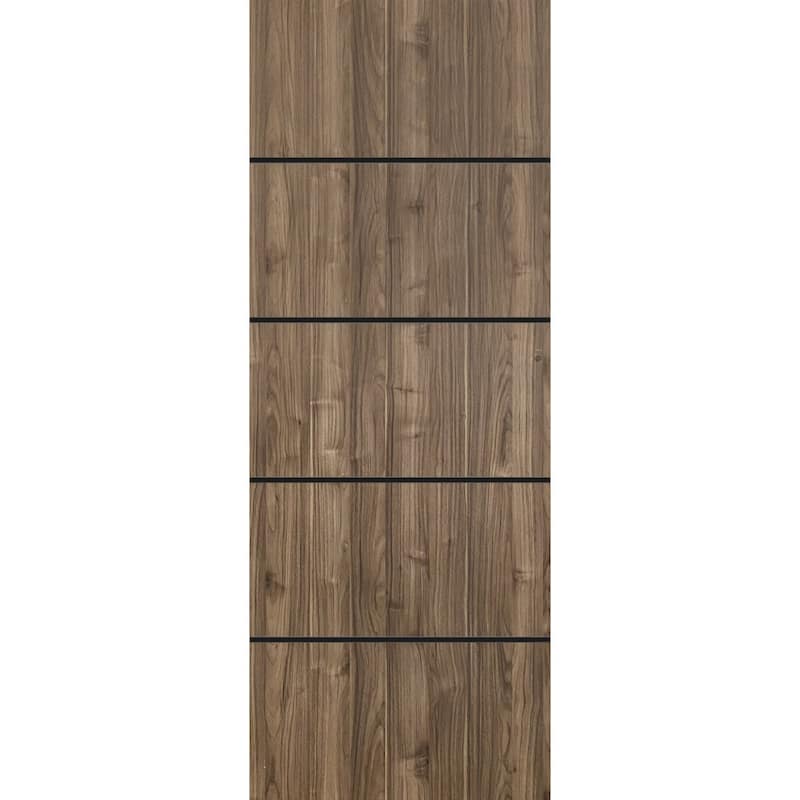 Slab Barn Door Panel 18 x 80 Planum 0015 Walnut with Sturdy Finished - 18" x 84"