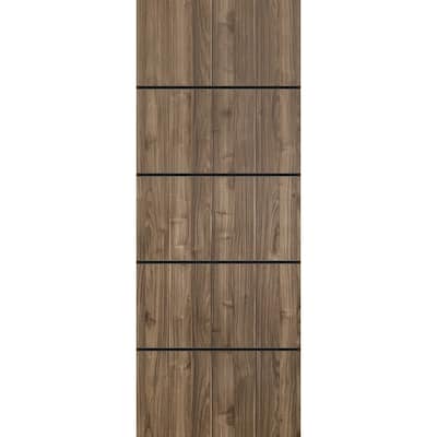 Slab Barn Door Panel 18 x 80 Planum 0015 Walnut with Sturdy Finished