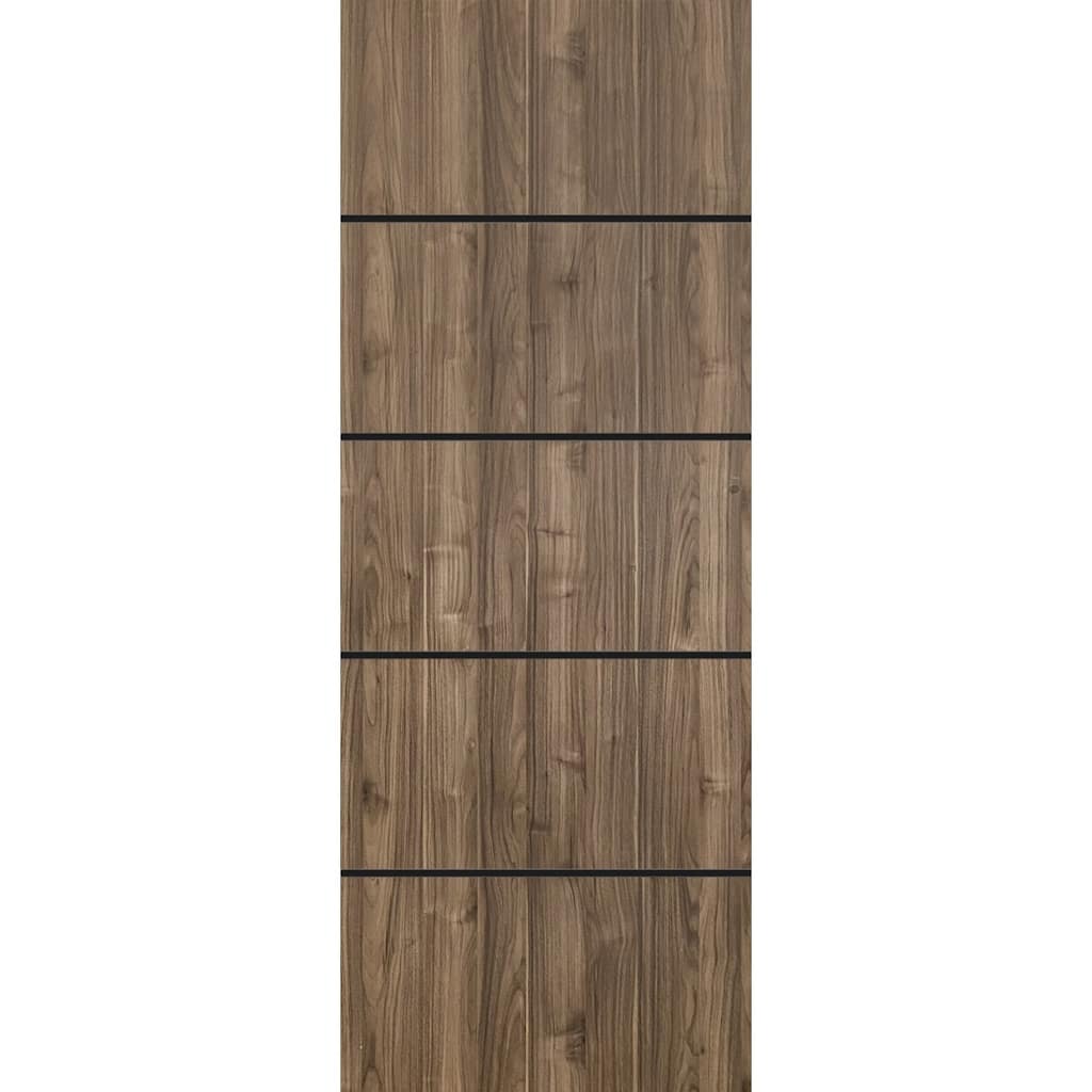 Slab Barn Door Panel 18 x 80 Planum 0015 Walnut with Sturdy Finished