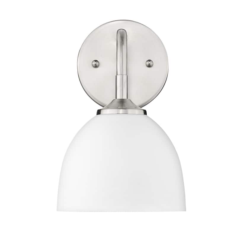 Golden Lighting Zoey 10" Tall Bathroom Sconce with White Shade