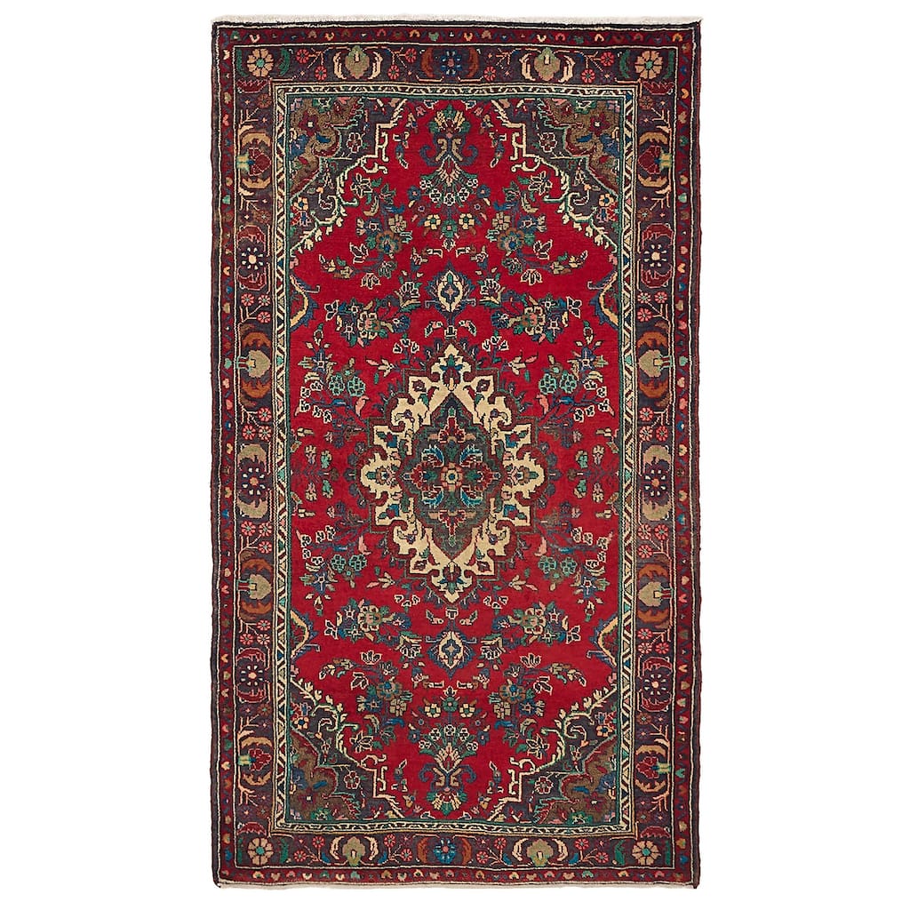 ECARPETGALLERY Hand-knotted Anadol Red Wool Rug - 3'7 x 6'6
