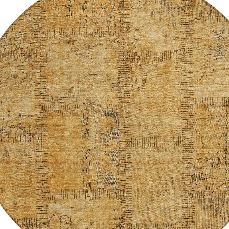 HomeRoots Patchwork Transitional Rectangle Outdoor Rug