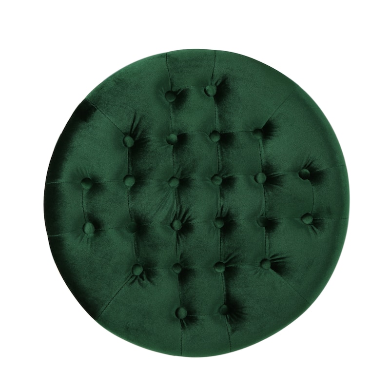 Zahra Velvet Tufted Ottoman by Christopher Knight Home