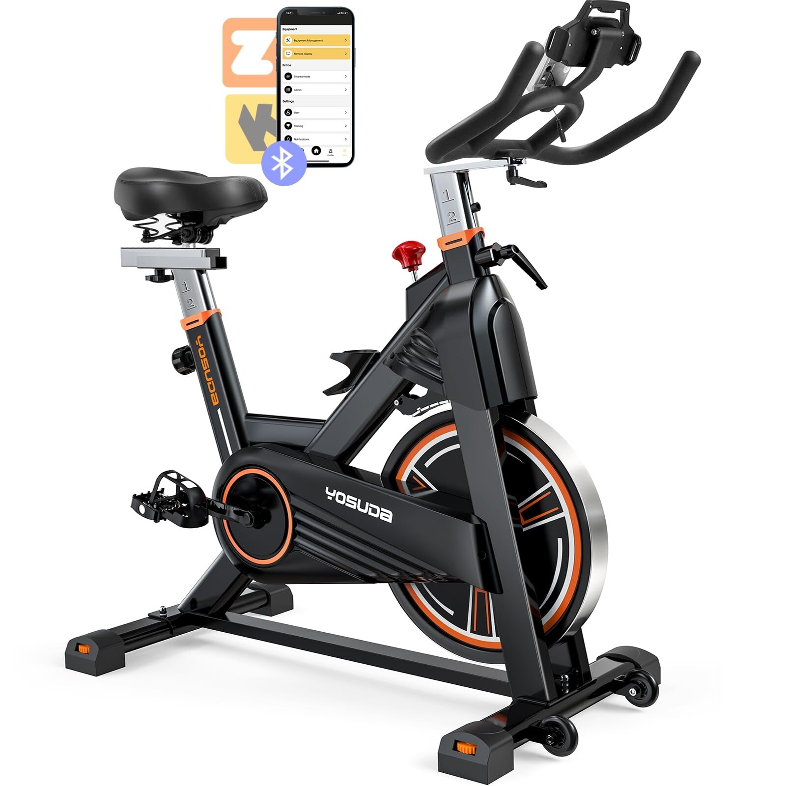 Magnetic Exercise Bike 350 lbs Weight Capacity Indoor Cycling Bike Stationary with Comfortable Seat Cushion Silent Belt Drive Bed Bath Beyond 40335103