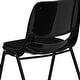 preview thumbnail 11 of 10, 880 lb. Capacity Padded Ergonomic Shell Stack Chair with Metal Frame - 23.5"D x 19.25"W x 32"H