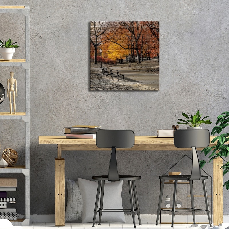 Park Pretty I Print On Wood by Assaf Frank - Multi-Color