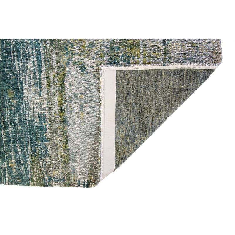Hetug Abstract Modern Non Skid Woven Area Rug By HomeRoots - 96' X '31' X '0.12