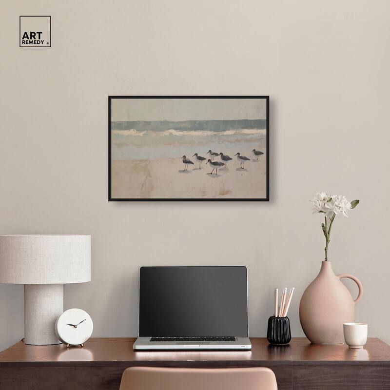 Seagulls at the Beach II Canvas by Art Remedy