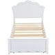 preview thumbnail 25 of 24, Twin Size Solid Pine Wood Platform Kids Bed Frame with Headboard & Twin Size Trundle for Bedroom, Easy Assembly, Cappuccino