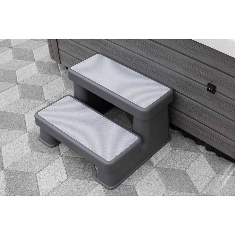 Buenospa Hot Tub Step Grey - 27.8 x 24.4 x 16.7