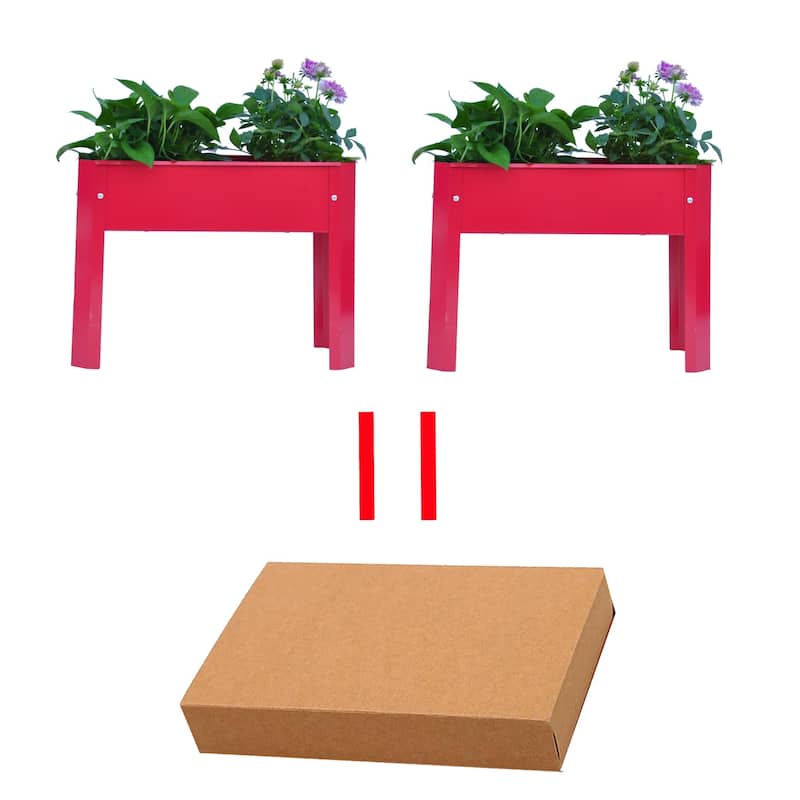 Outdoor Elevated Garden Bed for Flowers and Vegetables with Drainage Hole