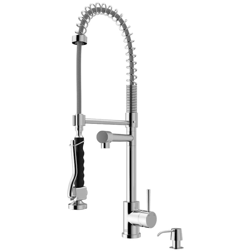 VIGO Zurich 27" H Single Handle Pull-Down Sprayer Kitchen Faucet