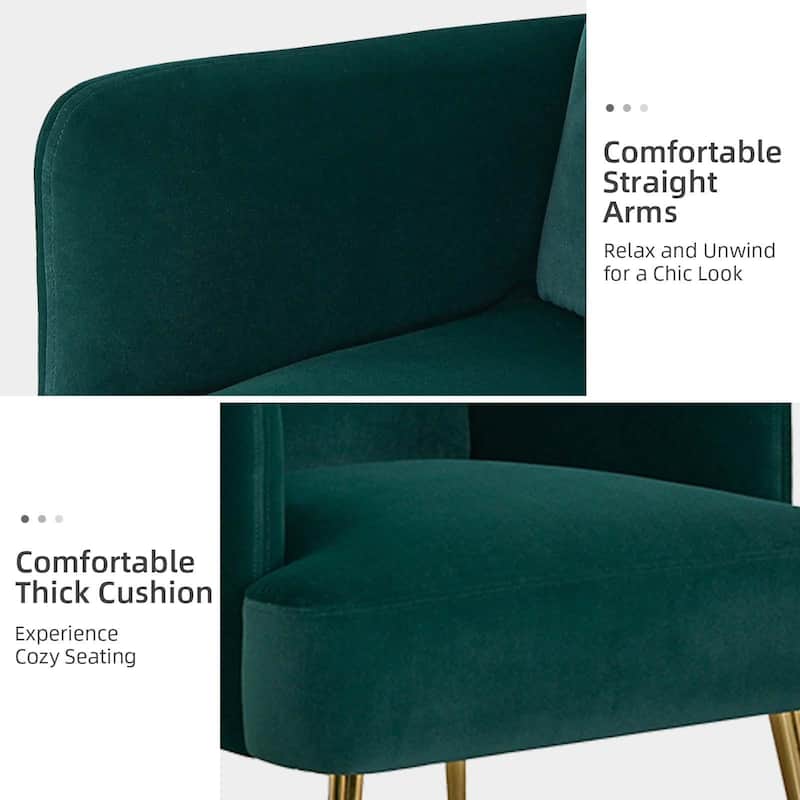 Ferrera Comfy Accent Armchair with Recessed Arms Set of 2