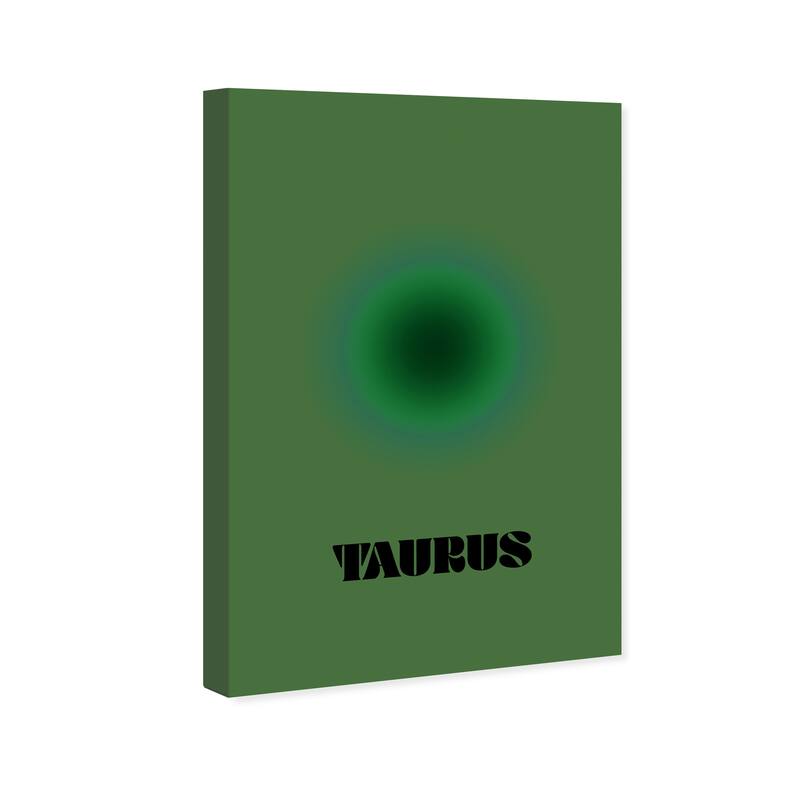 Wynwood Studio Canvas Spiritual and Religious Aura Taurus Green and Dark Green Modern & Contemporary Wall Art Canvas Print