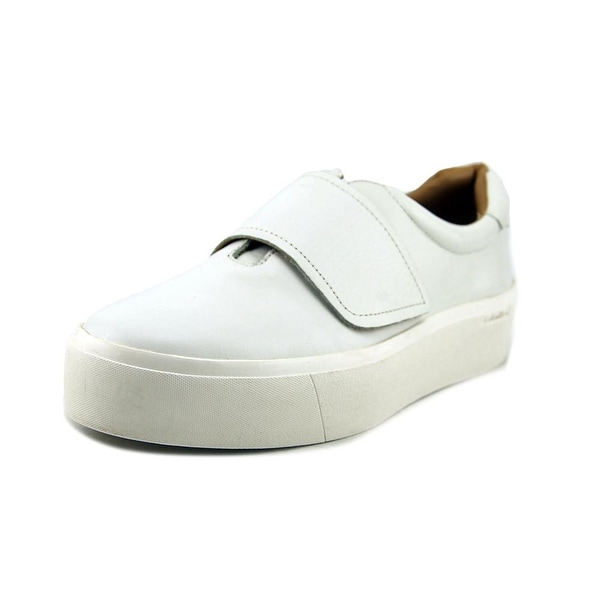 calvin klein white leather sneakers womens