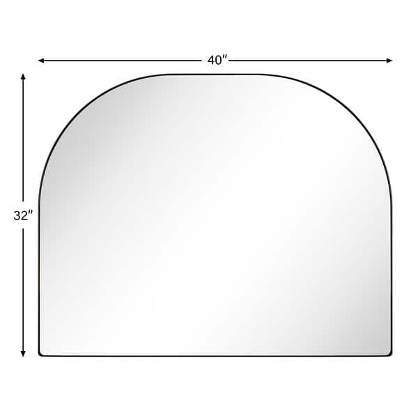 dimension image slide 4 of 5, TEHOME Dezerae Large Arch Mirror for Mantel, 40'' W x 32'' H