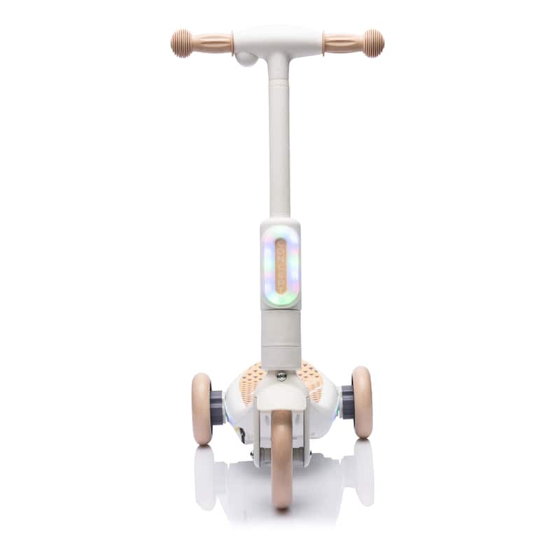 2in1 Kids Ride On Three-Wheel Balance Electric Scooter,Toy For Kids,Tail Color Lights W/Spray,Wider Pedal,For Kids 3-6