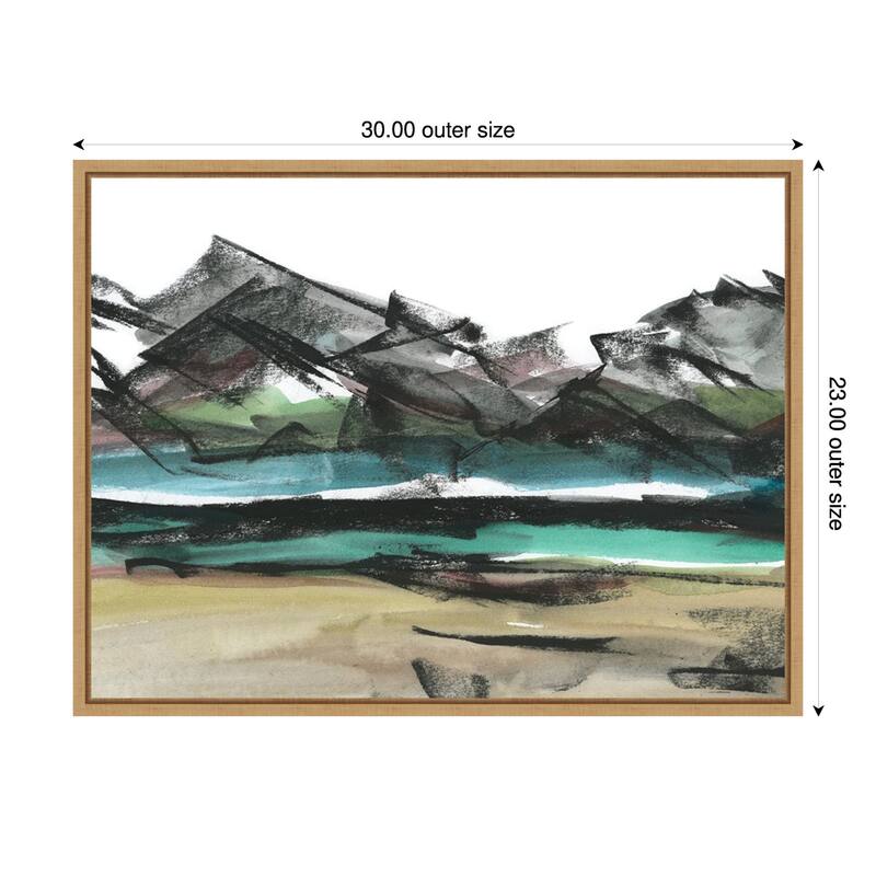 Abstract Mountain View IV by Ethan Harper Framed Canvas Wall Art Print - Sylvie Maple