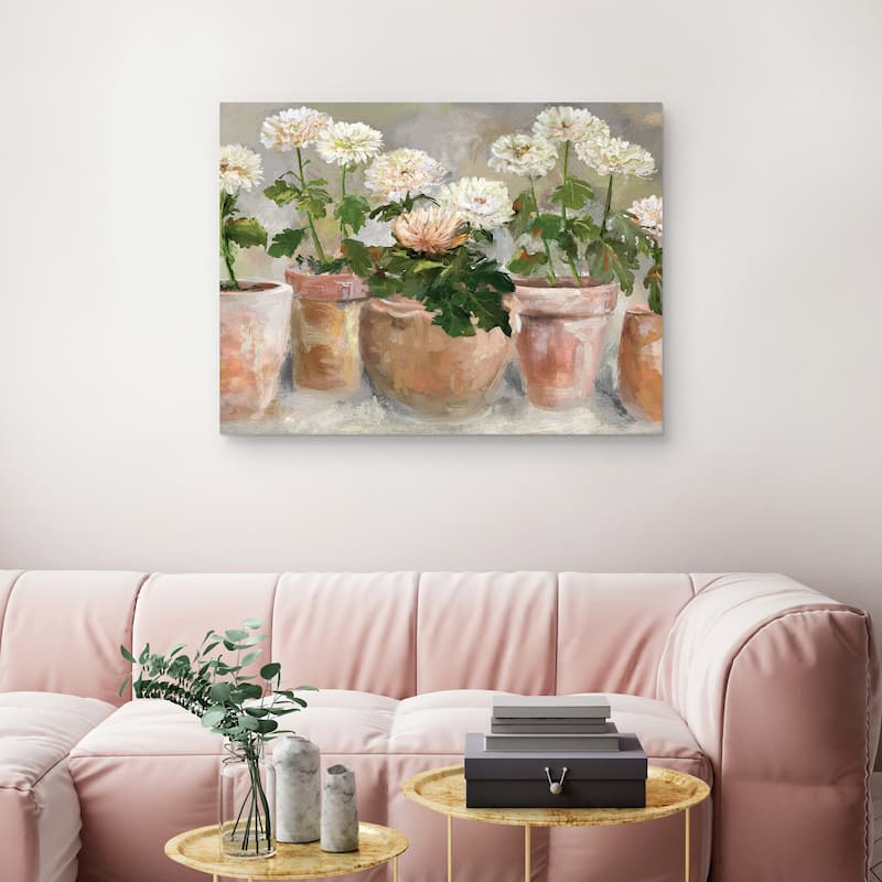 Mums the Word Portrait by Studio Arts Canvas Art Print