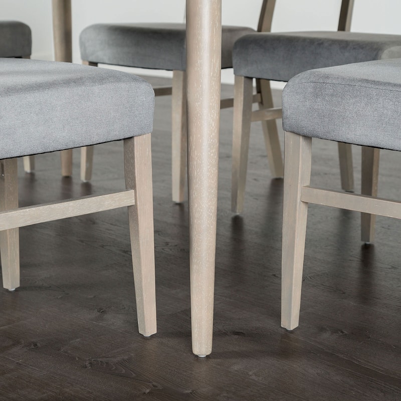Furniture of America Calista Modern Grey Rectangle Wood Dining Set