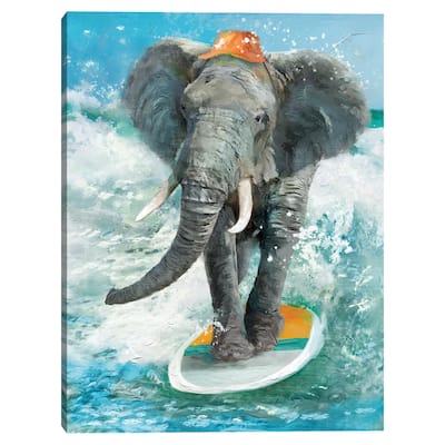 Surfing Safari by Studio Arts Canvas Art Print