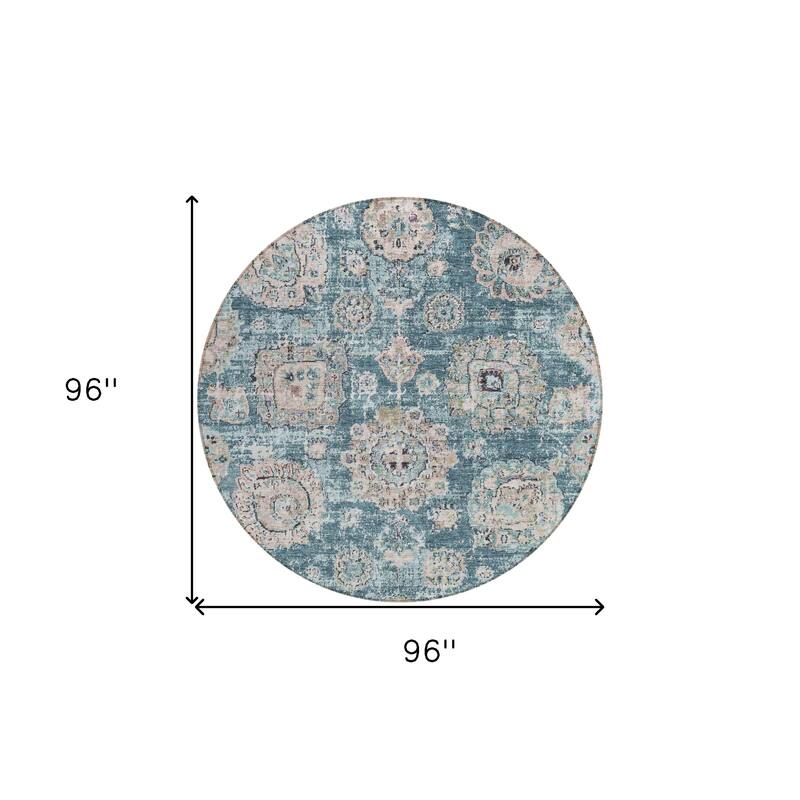 HomeRoots Floral Transitional Rectangle Outdoor Rug