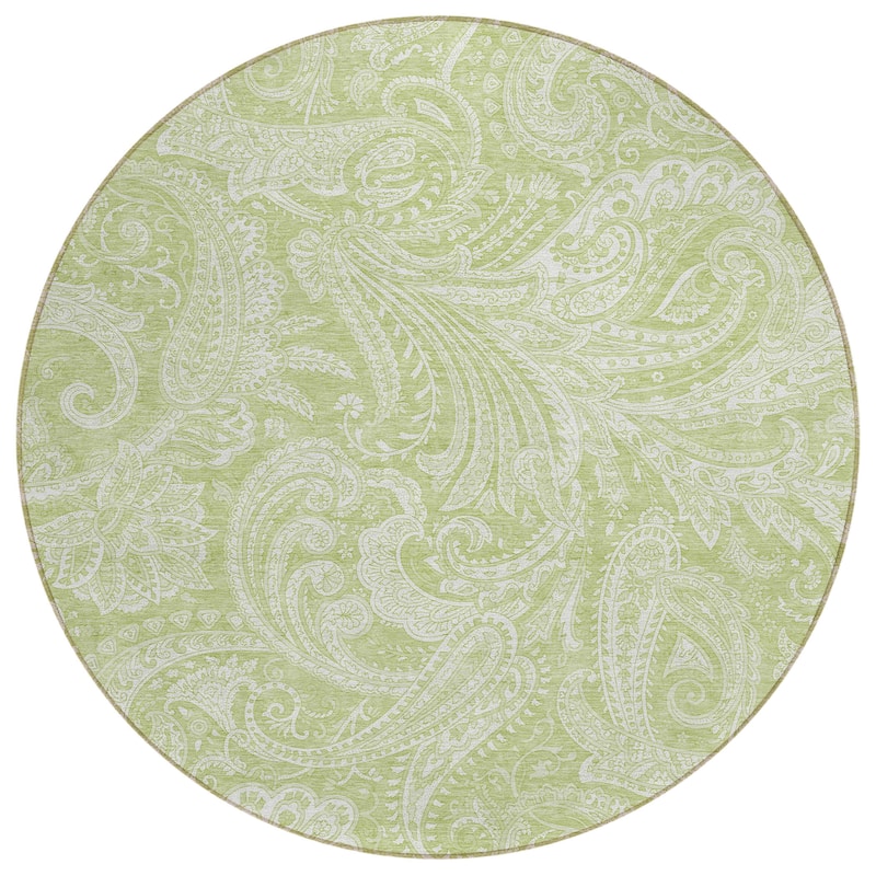 Machine Washable Indoor/ Outdoor Chantille Traditional Paisley Rug