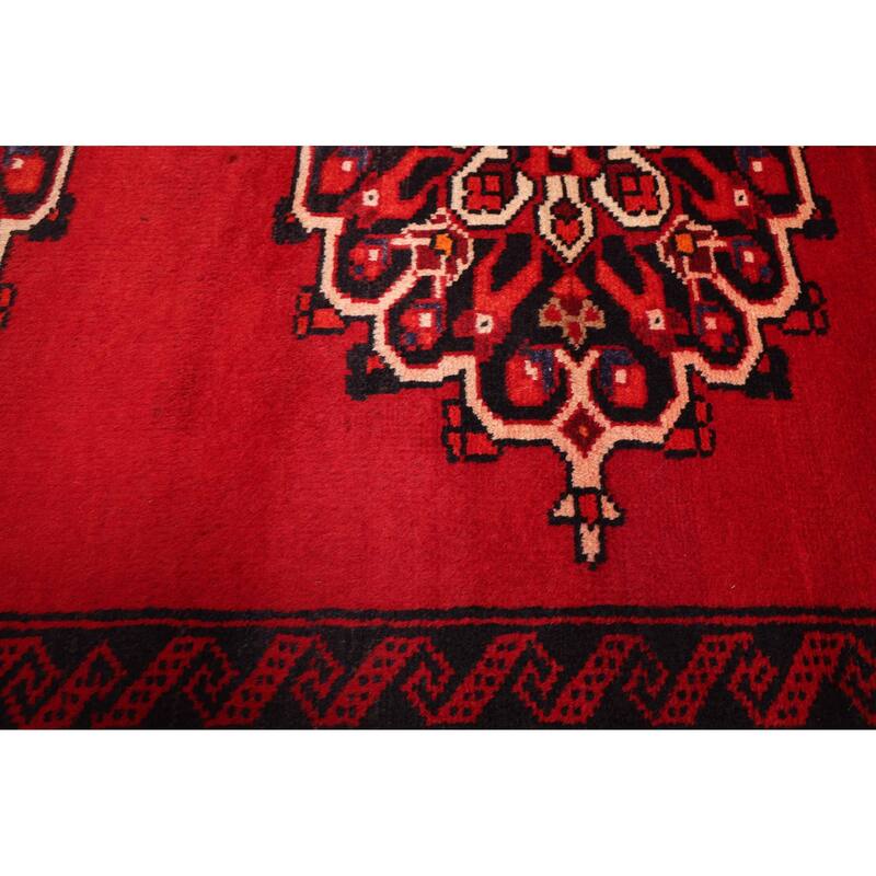 ECARPETGALLERY Hand-knotted Andelz Red Wool Rug - 4'0 x 6'11