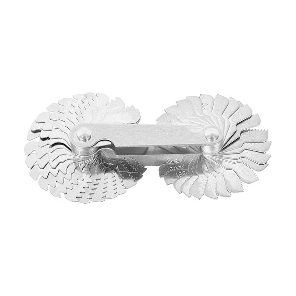 Screw Thread Pitch Gauge Metric 60 Degree 0.25-6.0mm Imperial 55 Degree 4-62G - Metric 0.25-6.0mm Imperial 4-62G, 1pcs