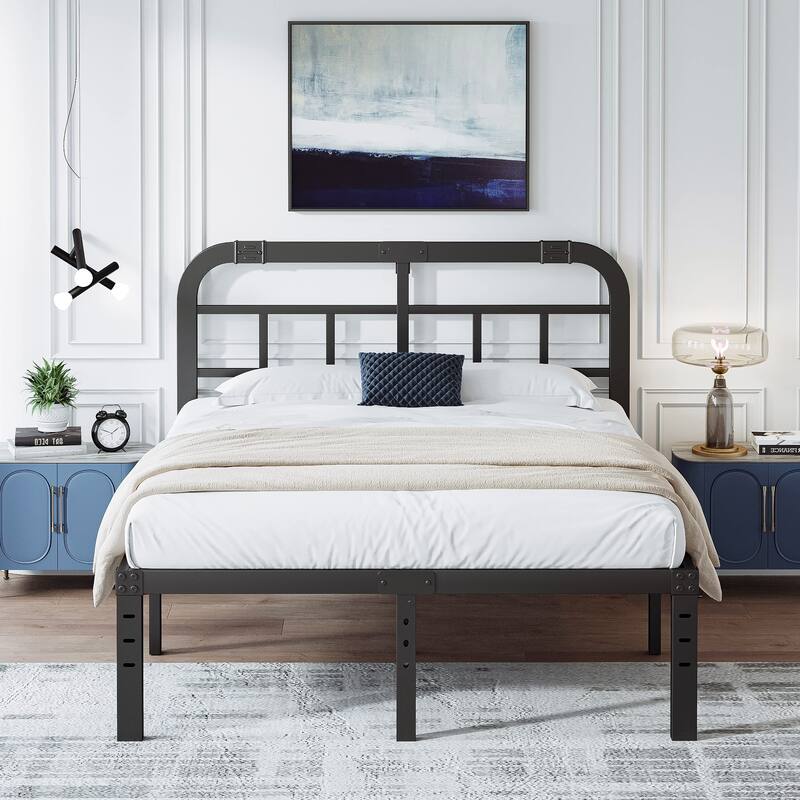 40 Inch Bed Frame With Headboard, Easy to assemble - California King