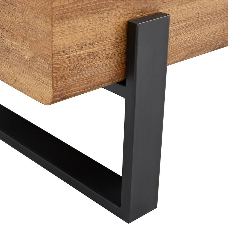 Rectangle Coffee Table 47.24-Inch Modern Coffee Table Tea Table for Living Room, Home Wood Center Table