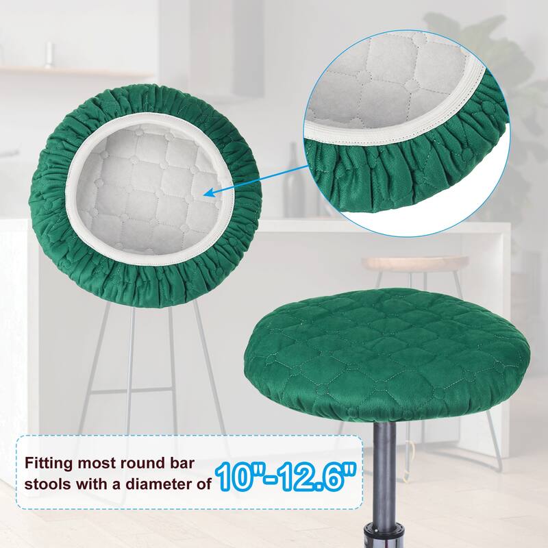 2Pcs Bar Stool Cover, Elastic Bar Stool Seat Covers for 10"-13" Chair
