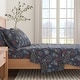 preview thumbnail 8 of 25, Linery & Co. Ultra-Soft Turkish Cotton Flannel Holiday Print Sheet Set California King - New Snowflake