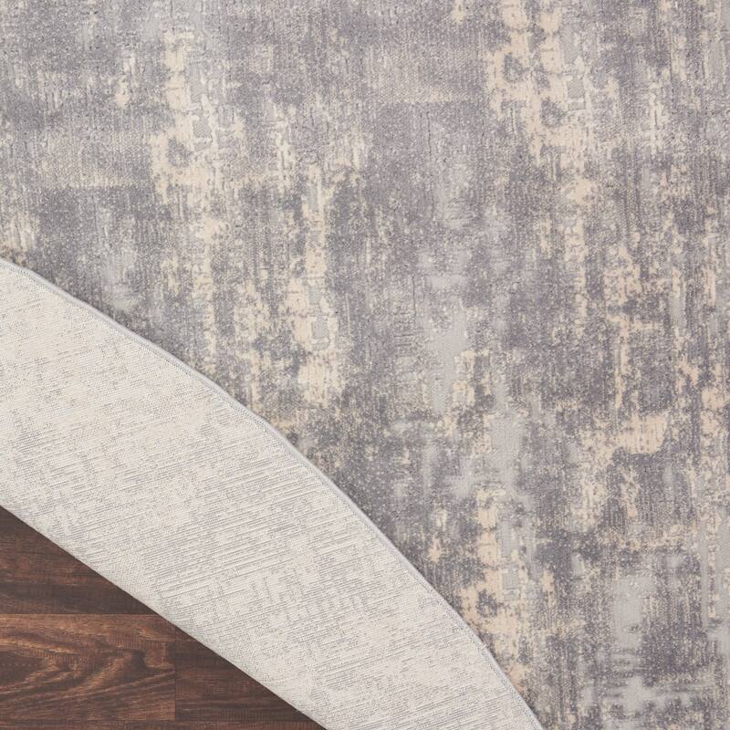 Rustic Textures Distressed Contemporary Abstract Area Rug