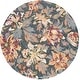 preview thumbnail 40 of 62, SAFAVIEH Handmade Blossom Ragnhild French Country Floral Wool Rug 6' Round - Grey/Violet