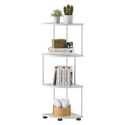 4 Tier Metal Corner Shelf Stand Corner Shelves