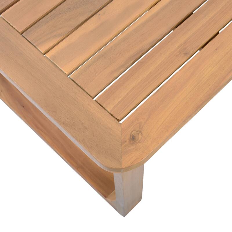 Christopher Knight Home Isolde Acacia Wood Patio Coffee Table with Curved Leg