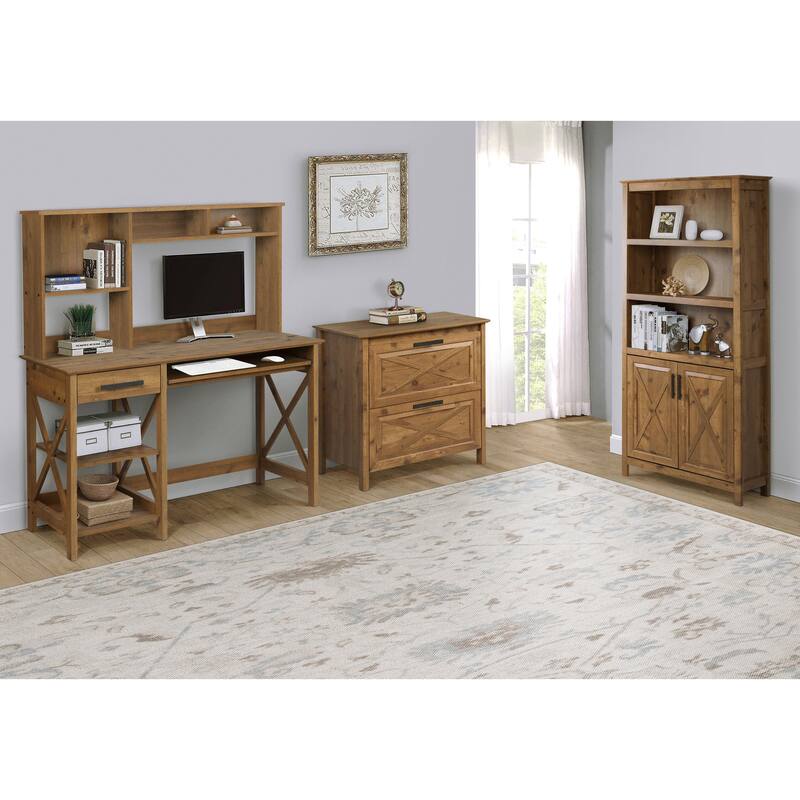 Saint Birch Houston Rustic Brown 2-drawer Lateral Filing Cabinet