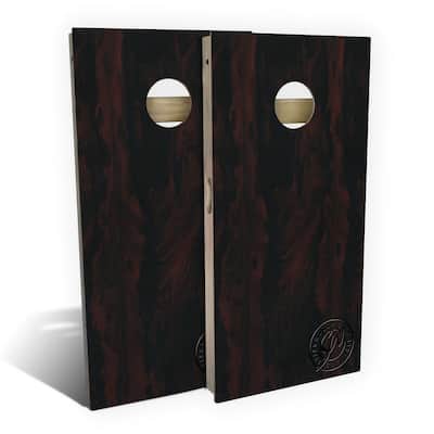 Ziricote Dark Outdoor Cornhole Board Set