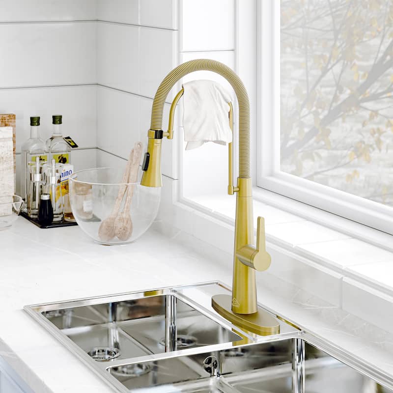 Spring Kitchen Sink Faucet with Detachable Towel Rack, Kitchen Faucet for Kitchen Sink
