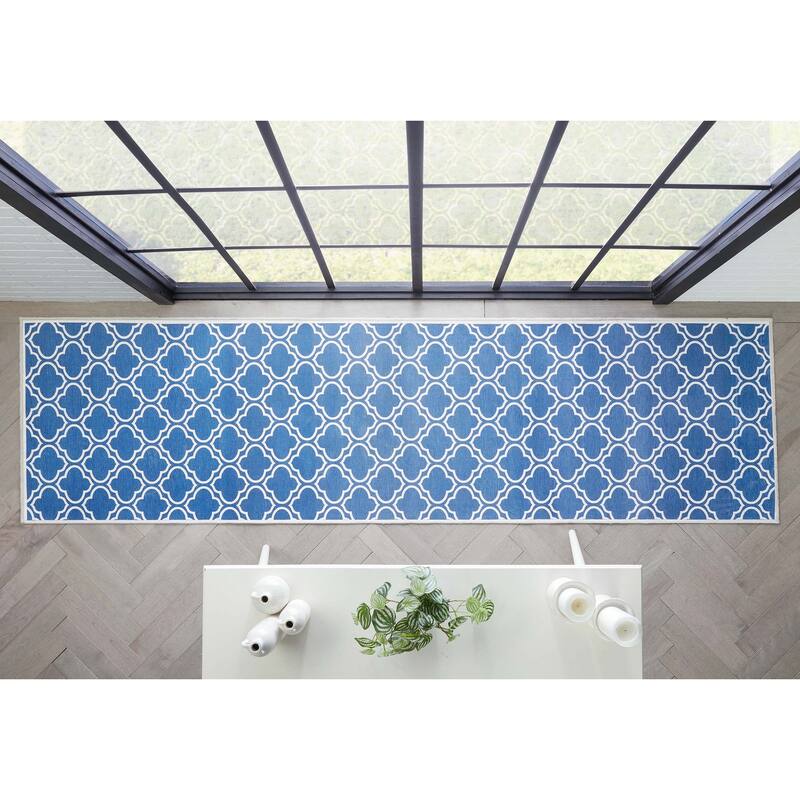 Well Woven Apollo Lattice Moroccan Machine Washable Area Rug