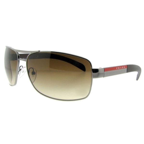 Prada Sport SPS 54I 5AV-6S1 Gunmetal Brown Gradient Navigator Sunglasses - 65mm-14mm-125mm
