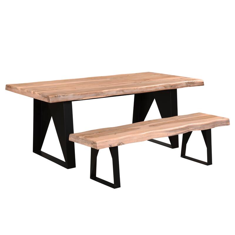 Sienna 80-inch Wave Edge Dining Table