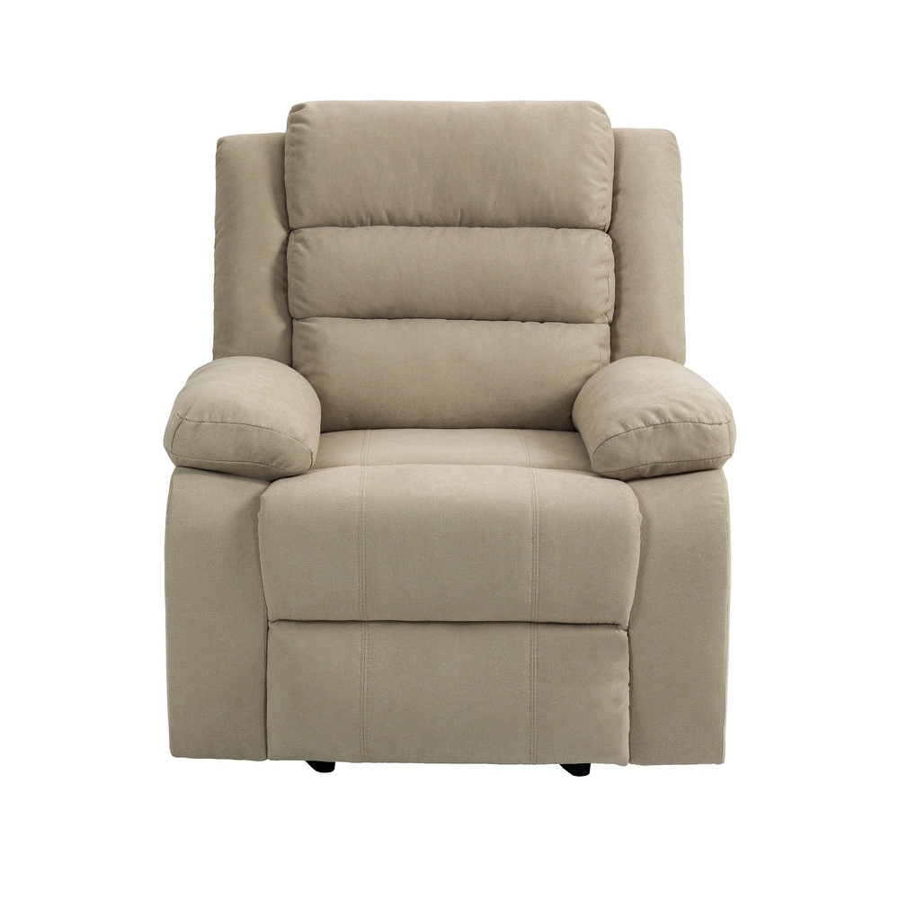 Modern Manual Recliner Chair, Soft Fabric Sofa Chair For Living Room
