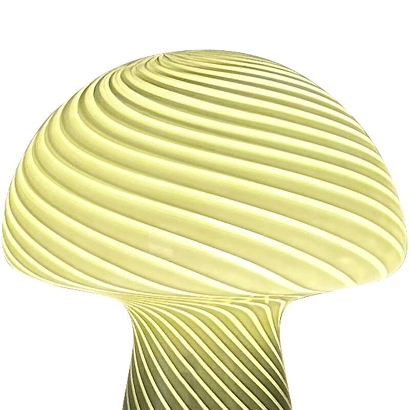 Glass Mushroom Lamp Translucent Small Nightstandable Lamps