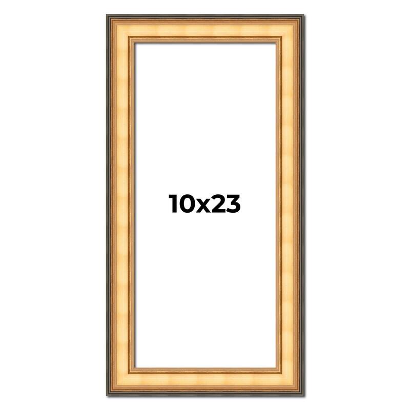 10x23 Frame Gold Plein Aire Solid Wood Picture Frame Width 2 Inches |