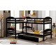 preview thumbnail 7 of 8, Twin L-Shaped Bunk bed with Trundle & Safety Guardrails